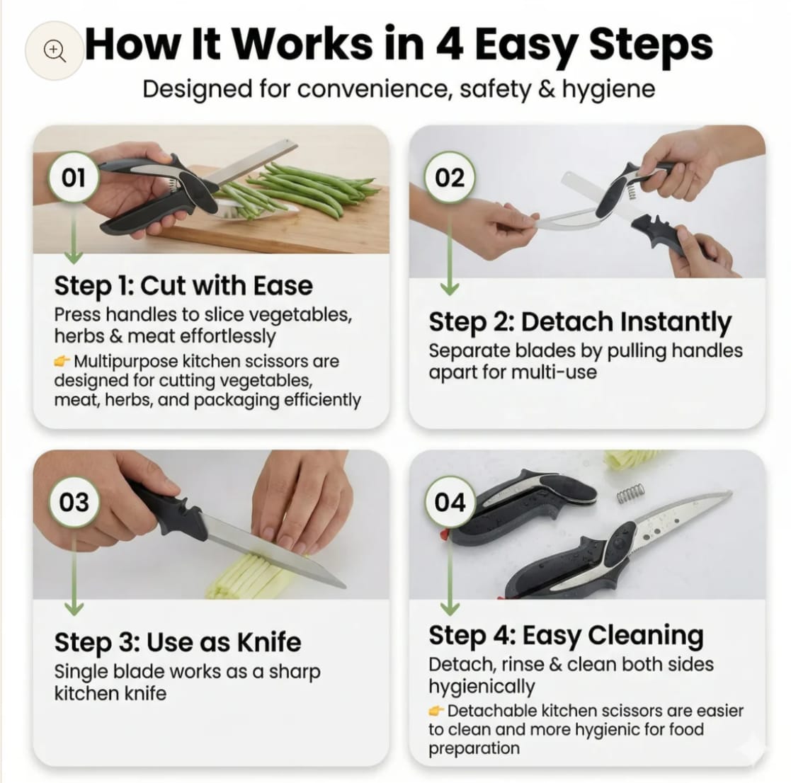Clever Cutter - 2-in-1 Smart Scissors | Zero-Counter-Mess