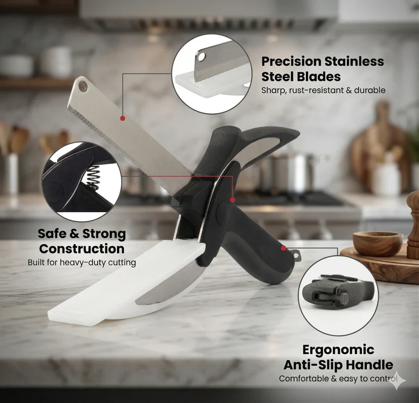 Clever Cutter - 2-in-1 Smart Scissors | Zero-Counter-Mess